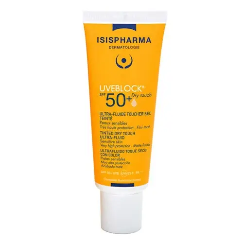 Uveblock SPF 50+ Dry Touch Light Tinted 40 ml Karma ve Yağlı Ciltler için Renkli Güneş Koruyucu