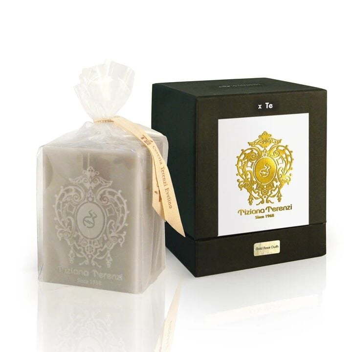 White Fire Gri 10 cm Kübik Mum